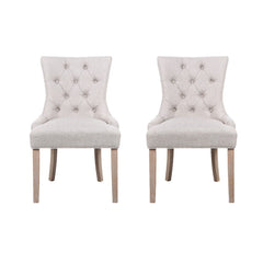 Artiss Dining Chairs Set of 2 Linen French Provincial Beige