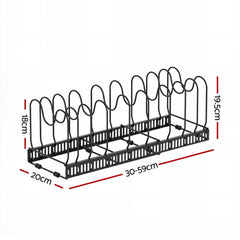 Artiss Expandable Pots and Pans Organizer Rack Cookware Holder Kitchen Cabinet Rack