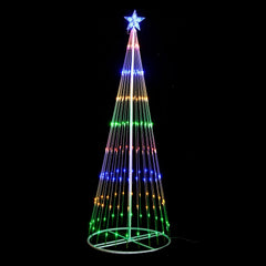 Samland Circling Led Light Christmas Tree With Star [Height: 163cm]