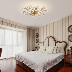 VIKUS Crystal Chandelier Vintage, 5 Lights, Gold Free Delivery