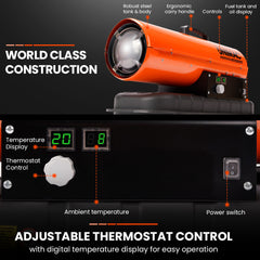 UNIMAC 20KW Portable Industrial Diesel Direct Forced Air Space Heater