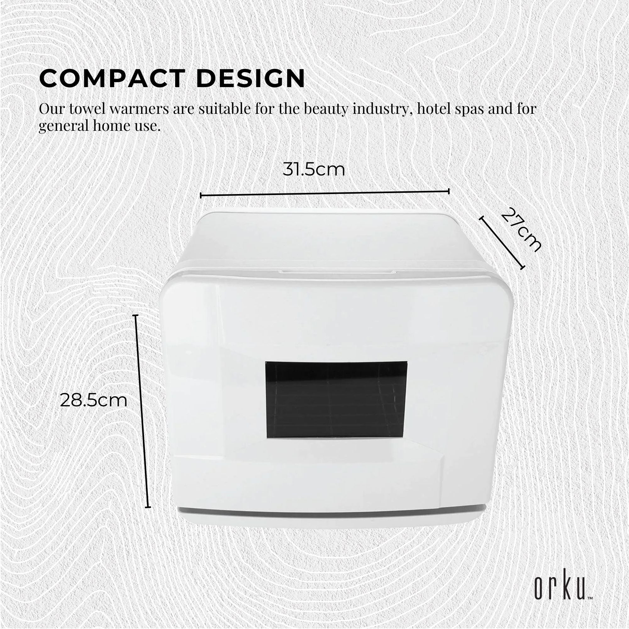 Orku 8L Electric Towel Warmer UV Cabinet Salon Spa White