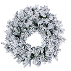 Christabelle 61cm Snowy Atica Pre-Lit Warm White LED Snowy Finish Christmas Wreath