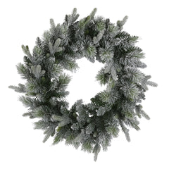 National Tree Company 76cm Pre Lit Snowy Stamford Spruce Battery Operated Christmas Wreath w/LED Lights & Timer