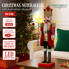 Christabelle 60cm Musical LED Animated Christmas Nutcracker Ornament Decoration