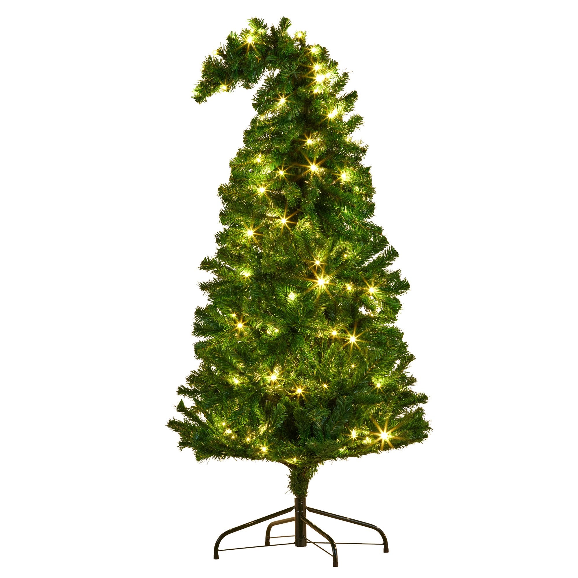 Christabelle Bad Santa 1.2m Curved Multicolour Pre-Lit Christmas Tree with 550 Tips