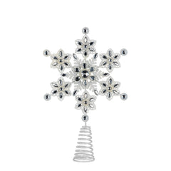 Christabelle Snowflake Christmas Tree Topper Beaded Decoration Ornament Xmas