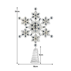 Christabelle Snowflake Christmas Tree Topper Beaded Decoration Ornament Xmas