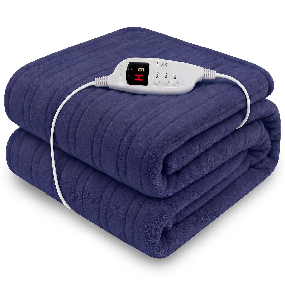 Laura Hill Electric Heated Blanket Throw Soft Coral Fleece w/ 9 Heat Settings