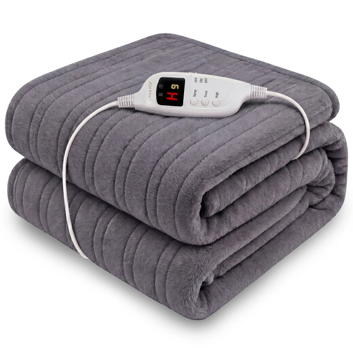 Laura Hill Electric Heated Blanket Throw Soft Coral Fleece w/ 9 Heat Settings