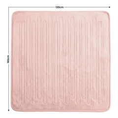Laura Hill Electric Heated Blanket Throw Soft Coral Fleece w/ 9 Heat Settings