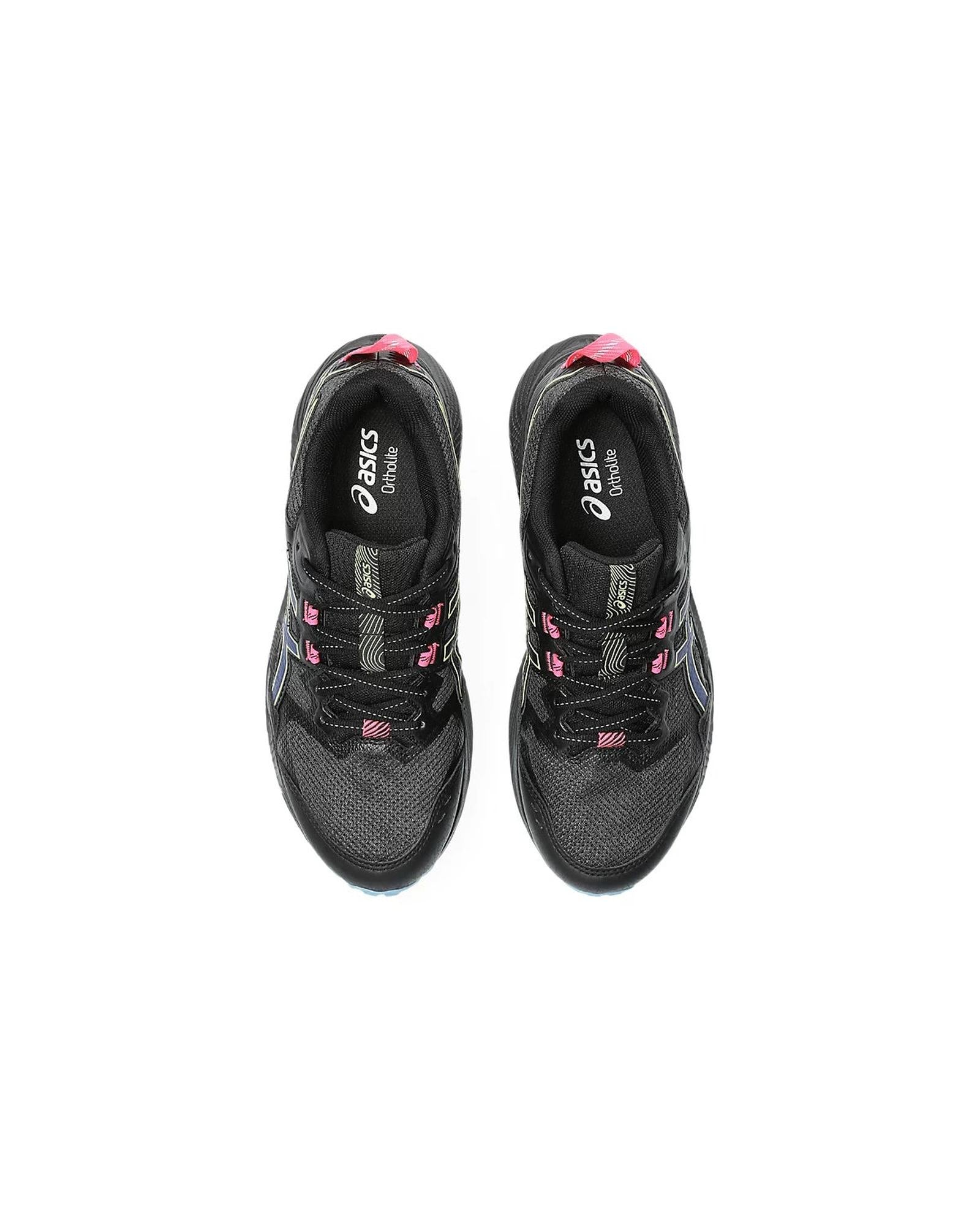 ASICS Breathable Trail Running Shoes with Cushioned Comfort in Black - 7.5 US