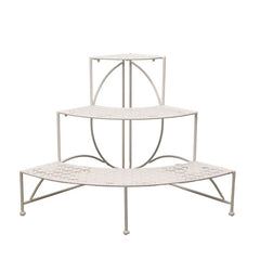 Riviera 3 Tier Round Fronted Corner Potplant Stand 60cm