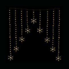 LED Snowflakes Curtain Lights avialable in 2 Colors - Warm White