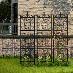 2pcs Metal Garden Trellis Fence for Climbing Plants and Rose Support - Free Delivery