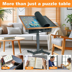 1500-Piece Jigsaw Puzzle Table with Storage Drawers, Adjustable Tilt and 360° Rotation - Free Delivery