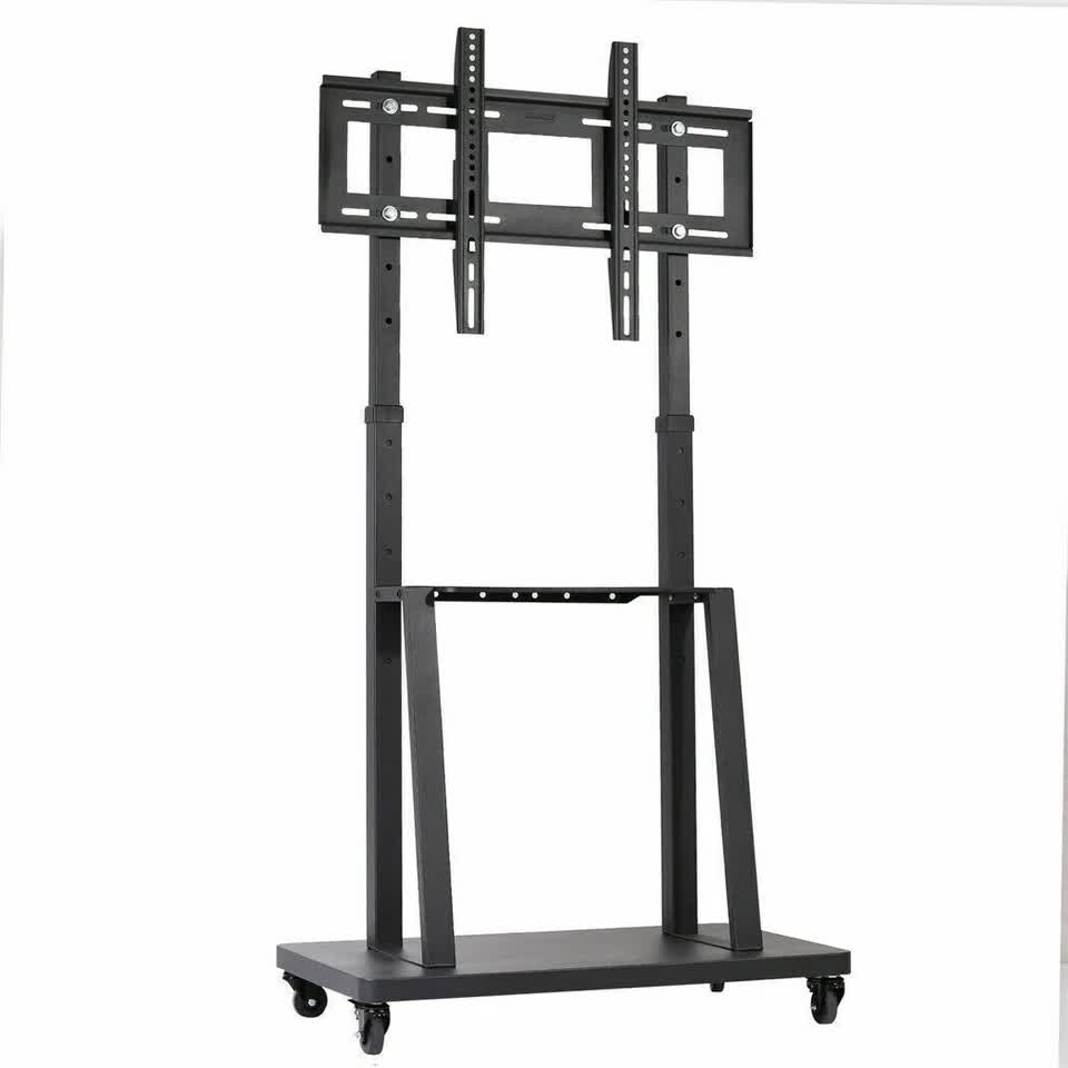 Floor Tv Mount Stand Bracket Rolling For 32"-80" Screens Vesa 600X400 Hold 65Kg
