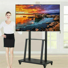 100" Heavy Duty Floor TV Stand TV Cart Trolley Height Adjustable Mount Bracket - Free Delivery