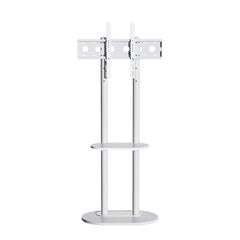 Minimalist Marble Textured Floor Tv Stand 40"-75" Strong Steel Tv Bracket Stable - Free Delivery