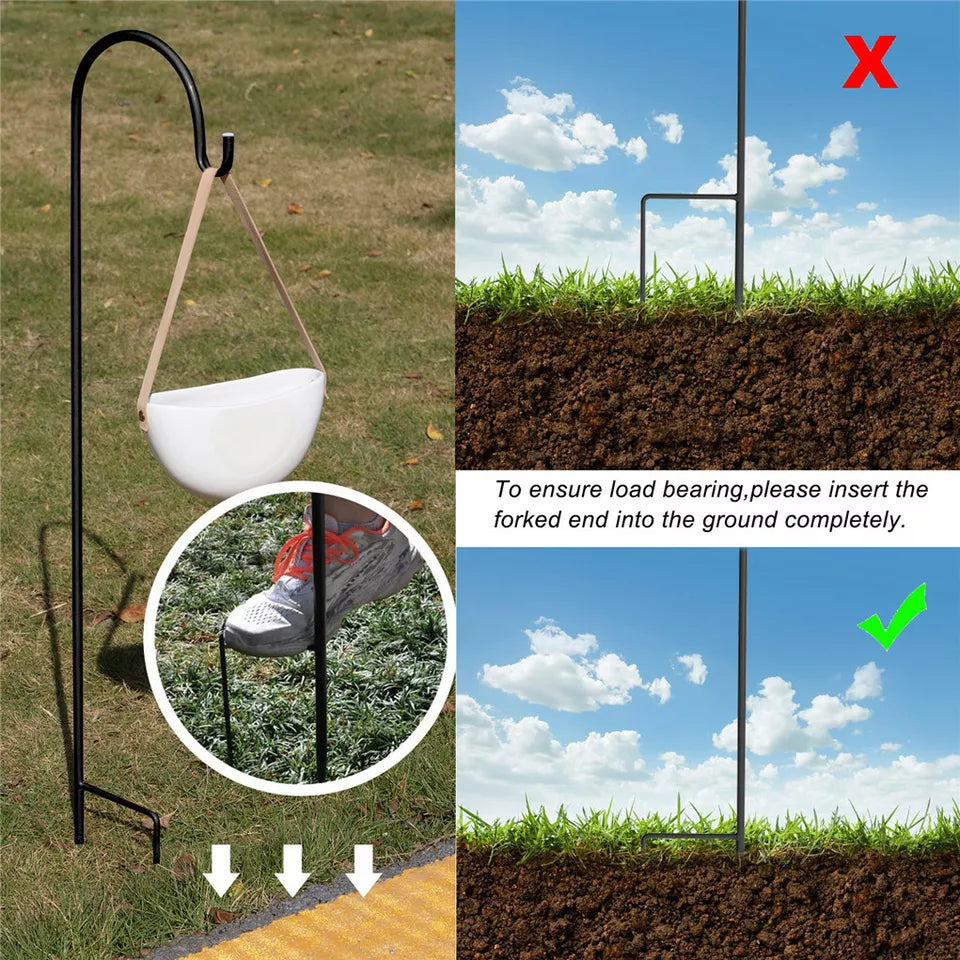 Set of 8 Anti-Wind Shepherd Hooks for Garden and Wedding Decorations - Free Delivery