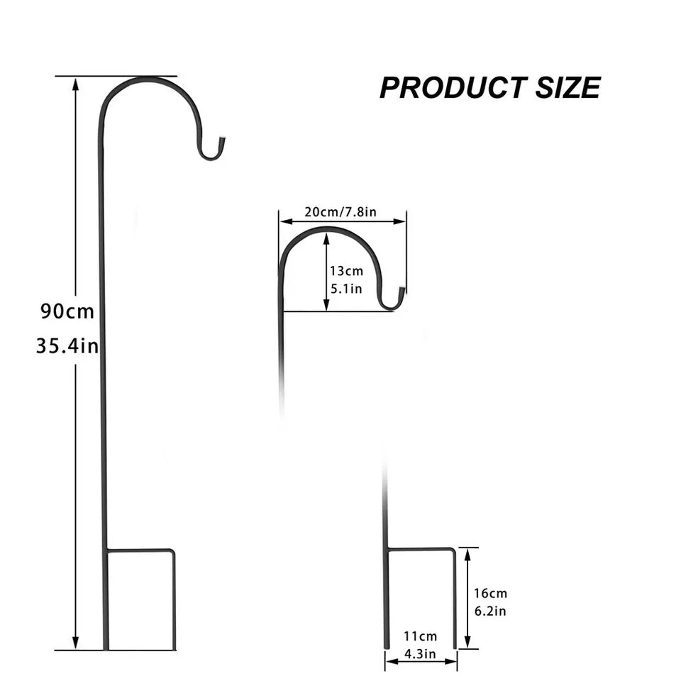 Set of 8 Anti-Wind Shepherd Hooks for Garden and Wedding Decorations - Free Delivery