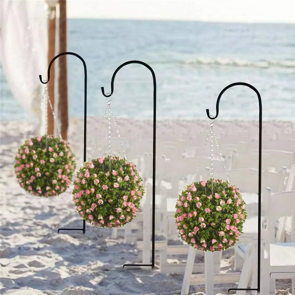 Set of 8 Anti-Wind Shepherd Hooks for Garden and Wedding Decorations - Free Delivery