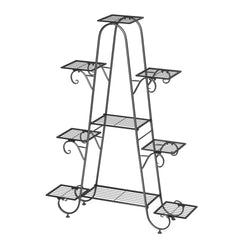 Oversized Metal Plant Stand with 9-Tier Flower Display Shelves - Free Delivery