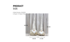 Off White Charming Handcrafted Christmas Gnome - Nordic Tomte Plush Figurine for Holiday Decor(11*11*36cm)