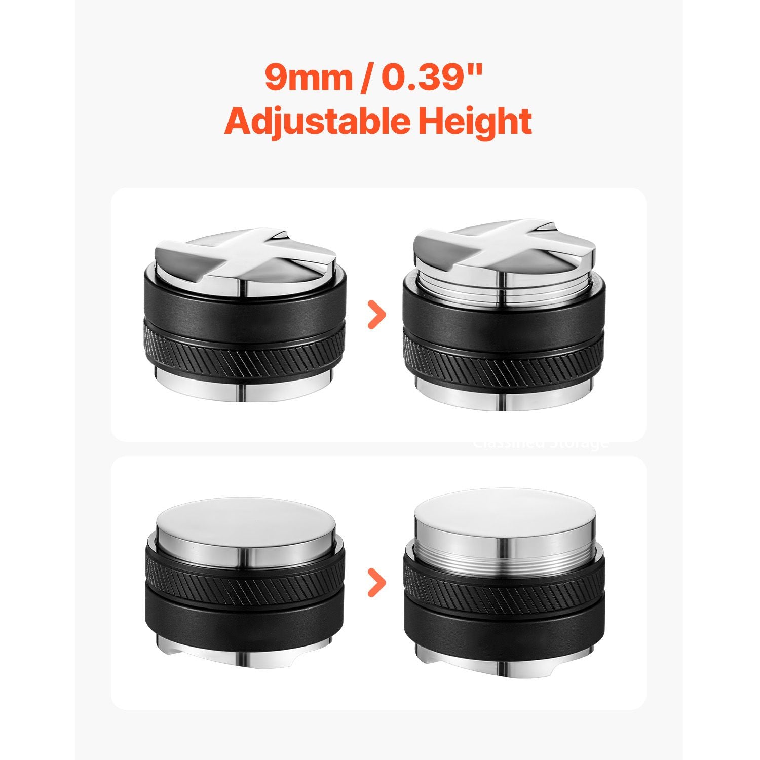 53mm Coffee Distributor 2-in-1 Adjustable Espresso Distributor for Home