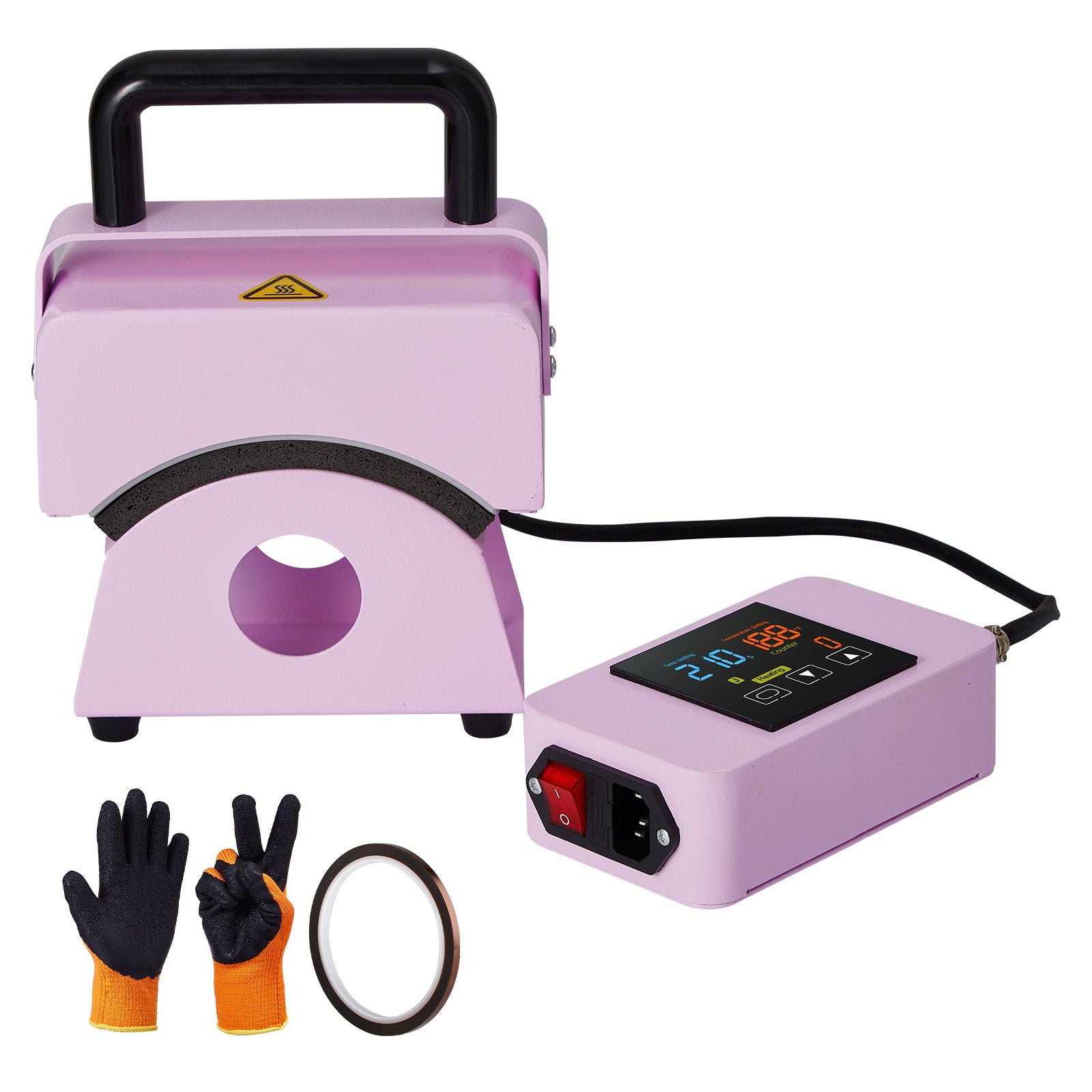 Hat Press Machine Mini Hat Heat Press for Caps 5.9x3.15 inch Plate Purple