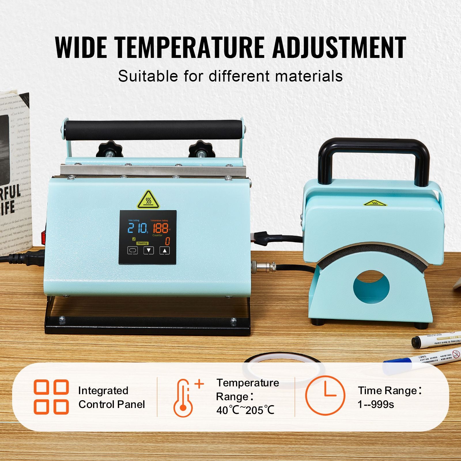 2 in 1 Tumbler and Hat Heat Press Machine Heat Machine for Caps Hats Mugs