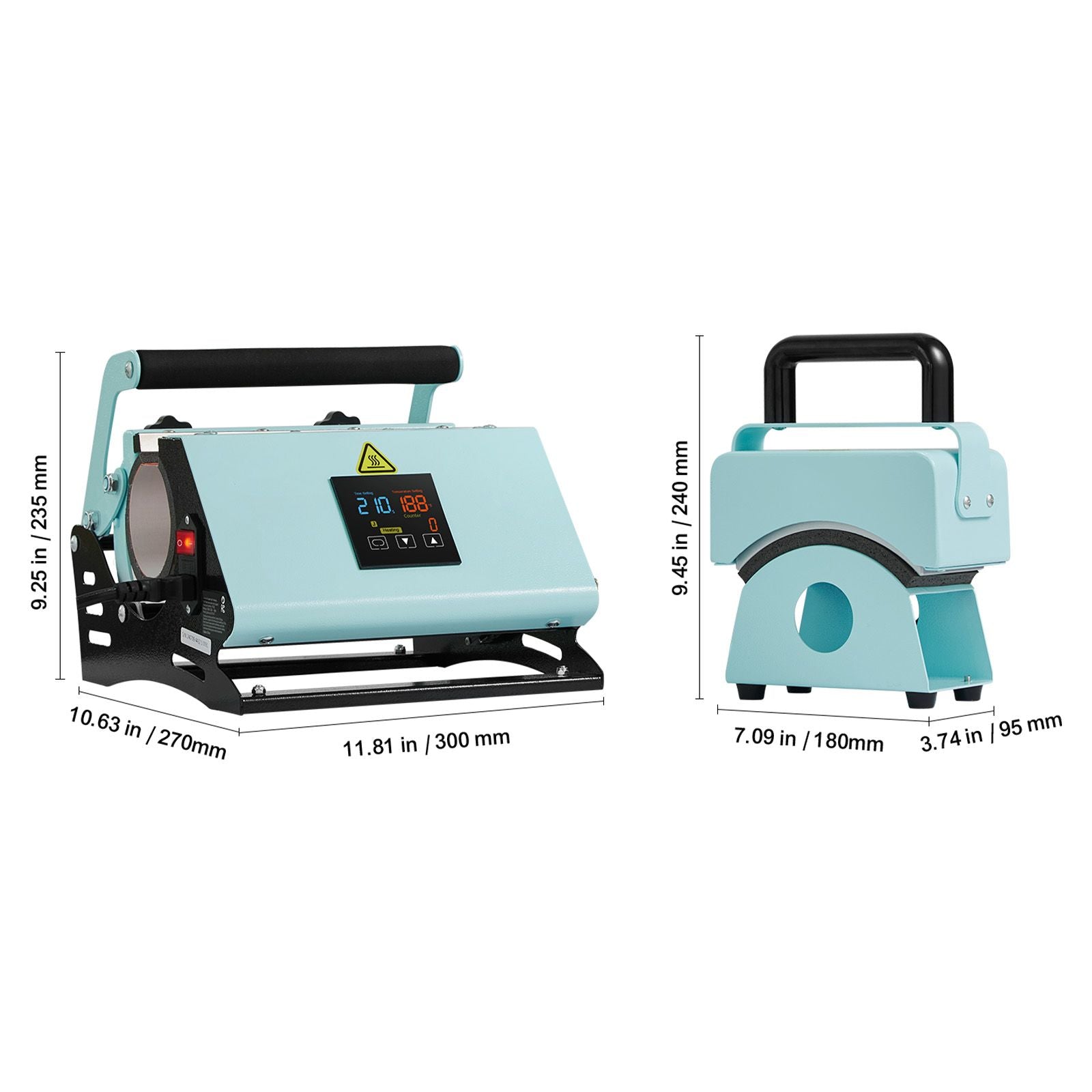 2 in 1 Tumbler and Hat Heat Press Machine Heat Machine for Caps Hats Mugs