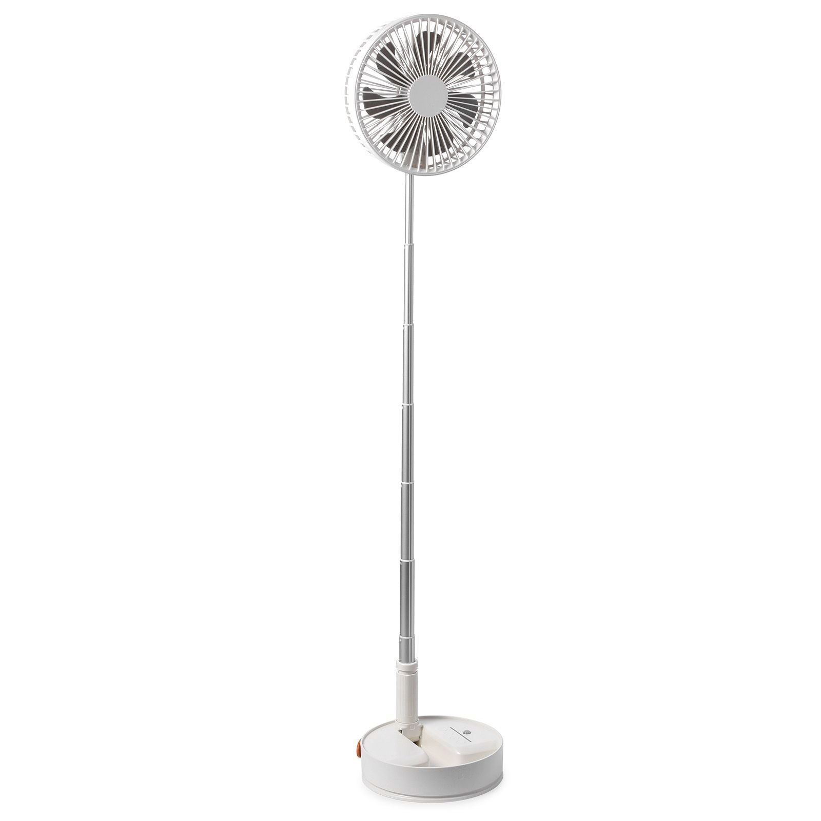 8 Inch Foldable Oscillating Standing Fan with Remote Control, 4 Speed Adjustable