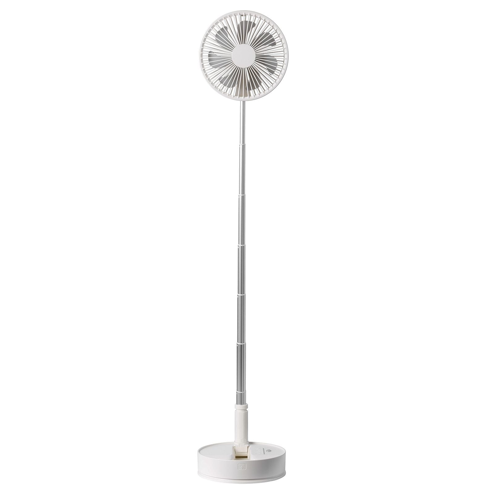 8 Inch Foldable Oscillating Standing Fan with Remote Control, 4 Speed Adjustable