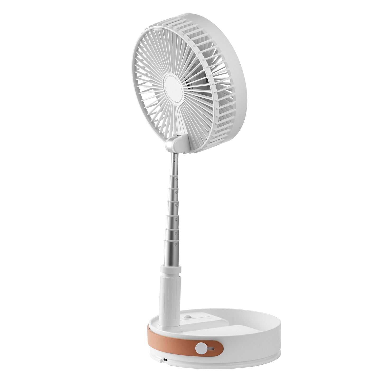 8 Inch Foldable Oscillating Standing Fan with Remote Control, 4 Speed Adjustable