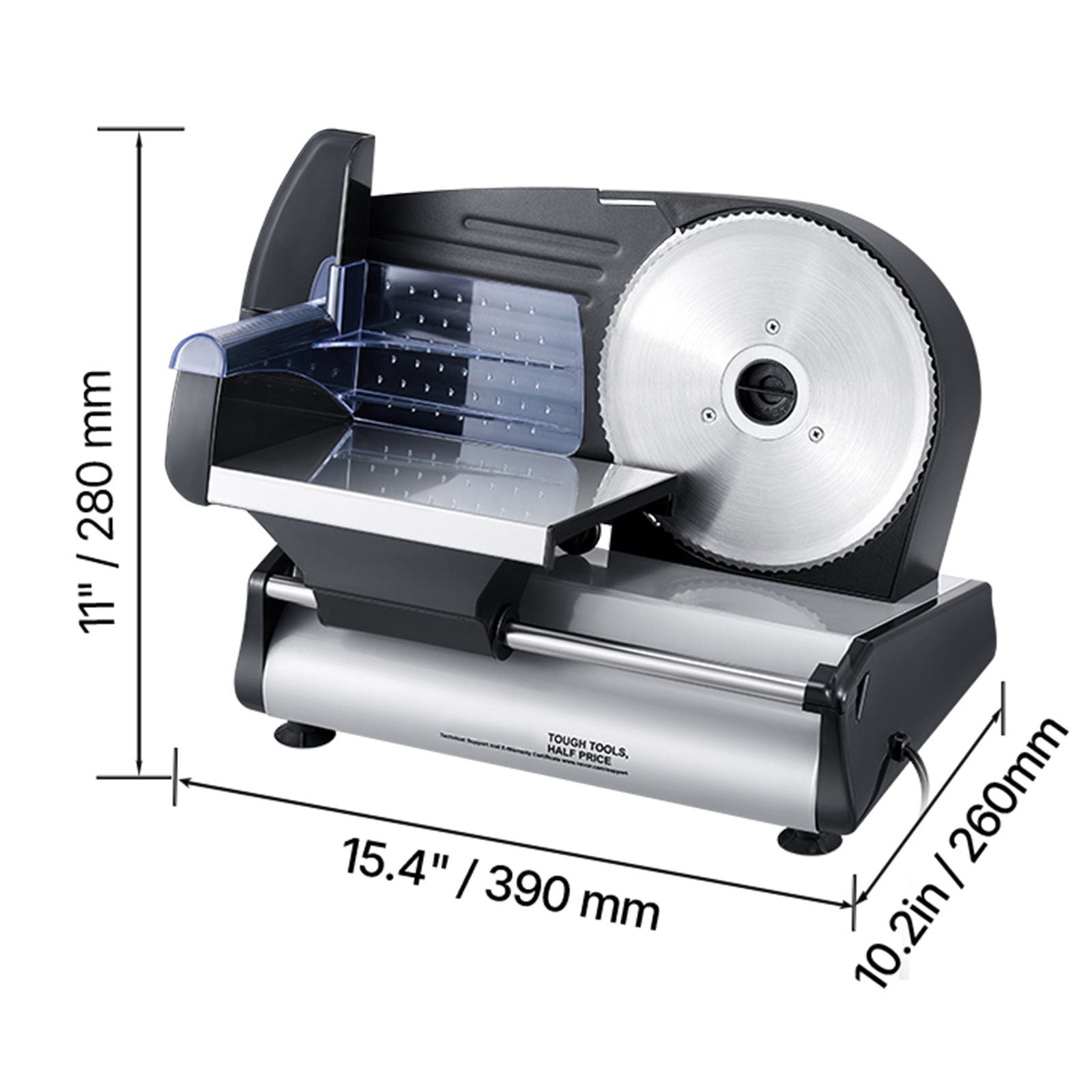 Meat Slicer 180W 190 mm Electric Deli Food Slicer for Meat Bread Cheese