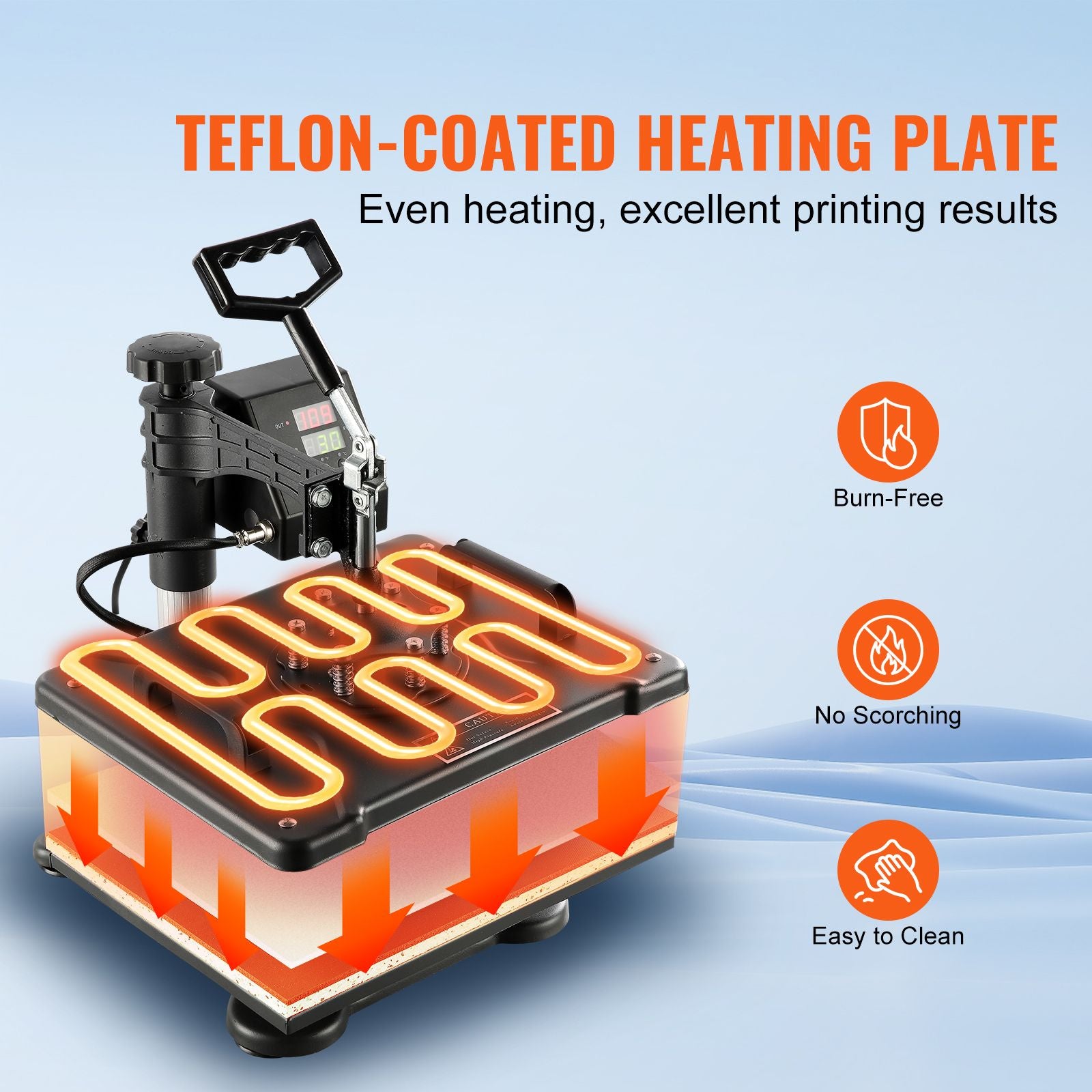 1400W Heat Press Machine 8 In 1 Sublimation Steel Frame Heat Presses with