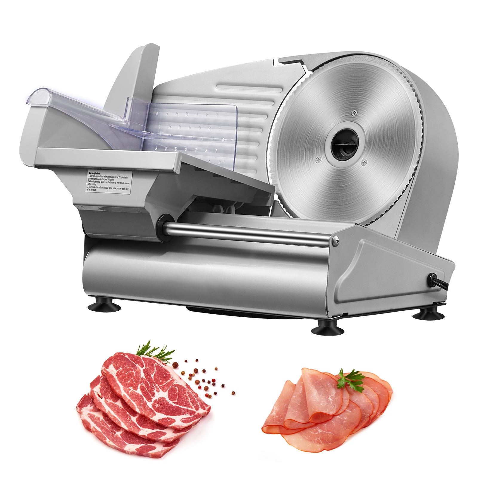 Meat Slicer, 180W Electric Deli Food Slicer with 7.5" SUS420 Stainless Steel