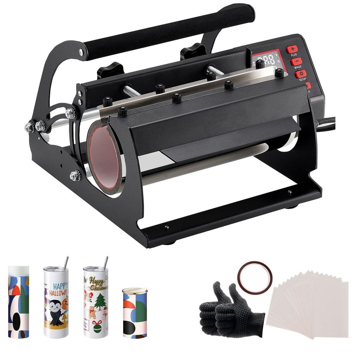 Tumbler Heat Press Machine 11-30oz Mug Press Sublimation Tumblers Black