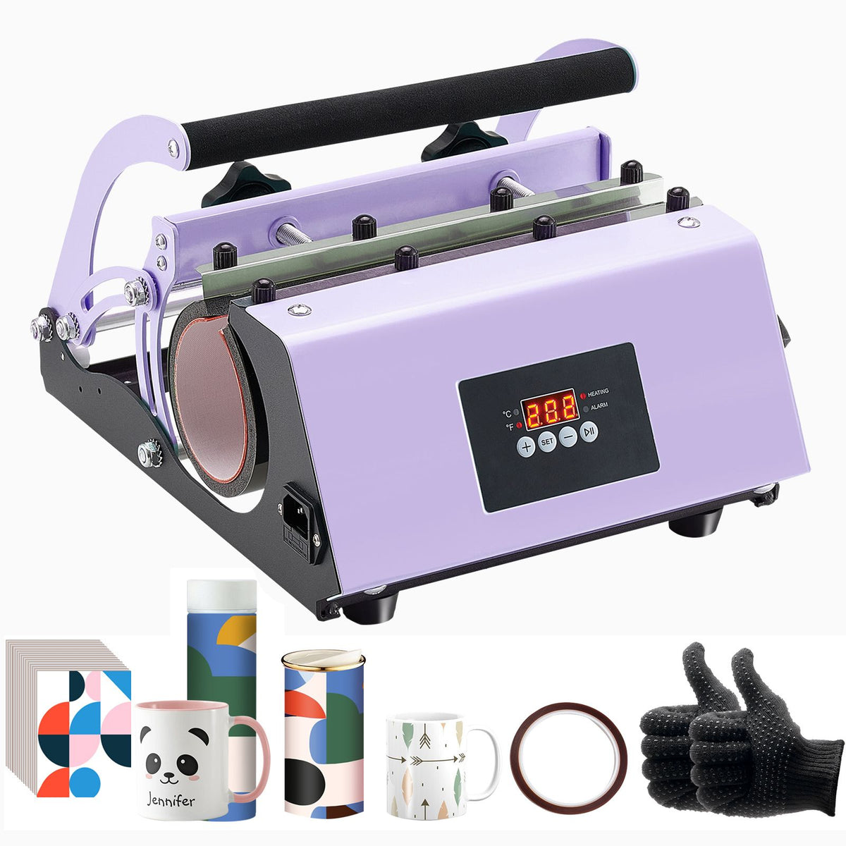 Tumbler Heat Press Machine 11-30oz Mug Press Sublimation Tumblers Purple