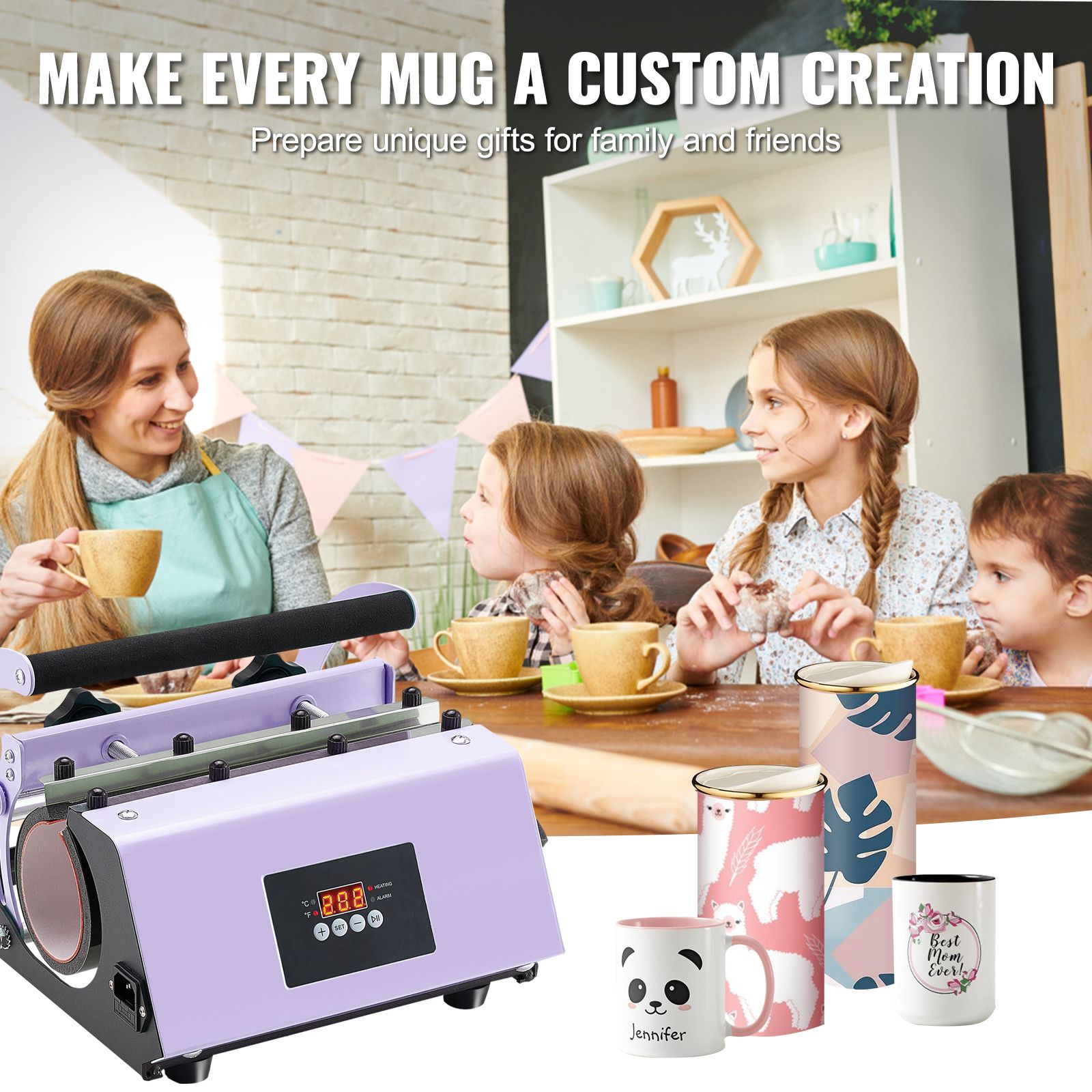 Tumbler Heat Press Machine 11-30oz Mug Press Sublimation Tumblers Purple