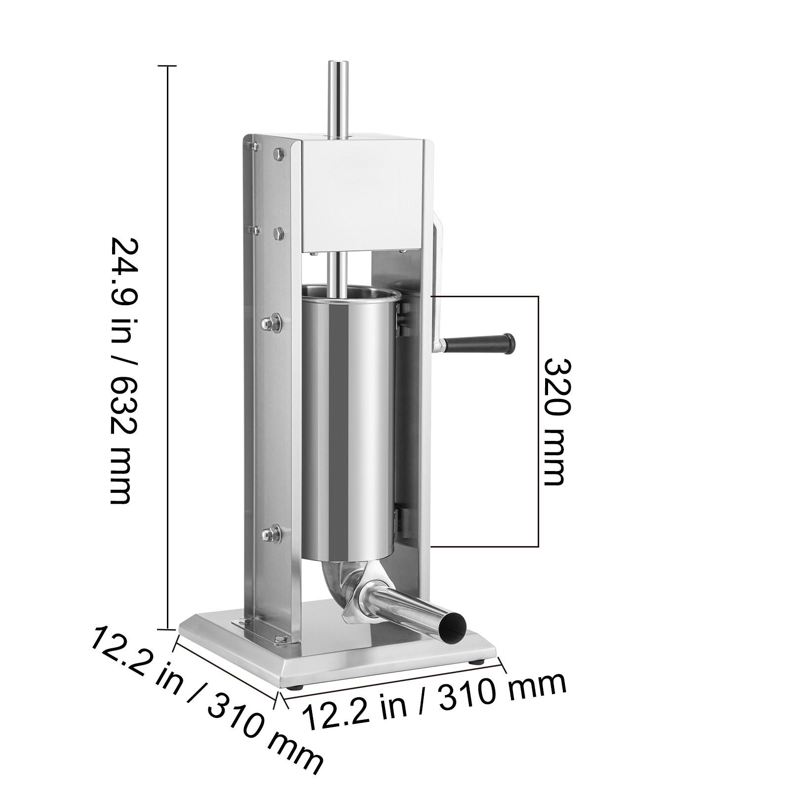 Sausage Stuffer 8LBS/5L Capacity Homemade Sausage Maker Stainless Steel
