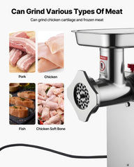 VEVOR Commercial Electric Meat Grinder 9.2 Lbs/Min Sausage Stuffer Maker Kitchen
