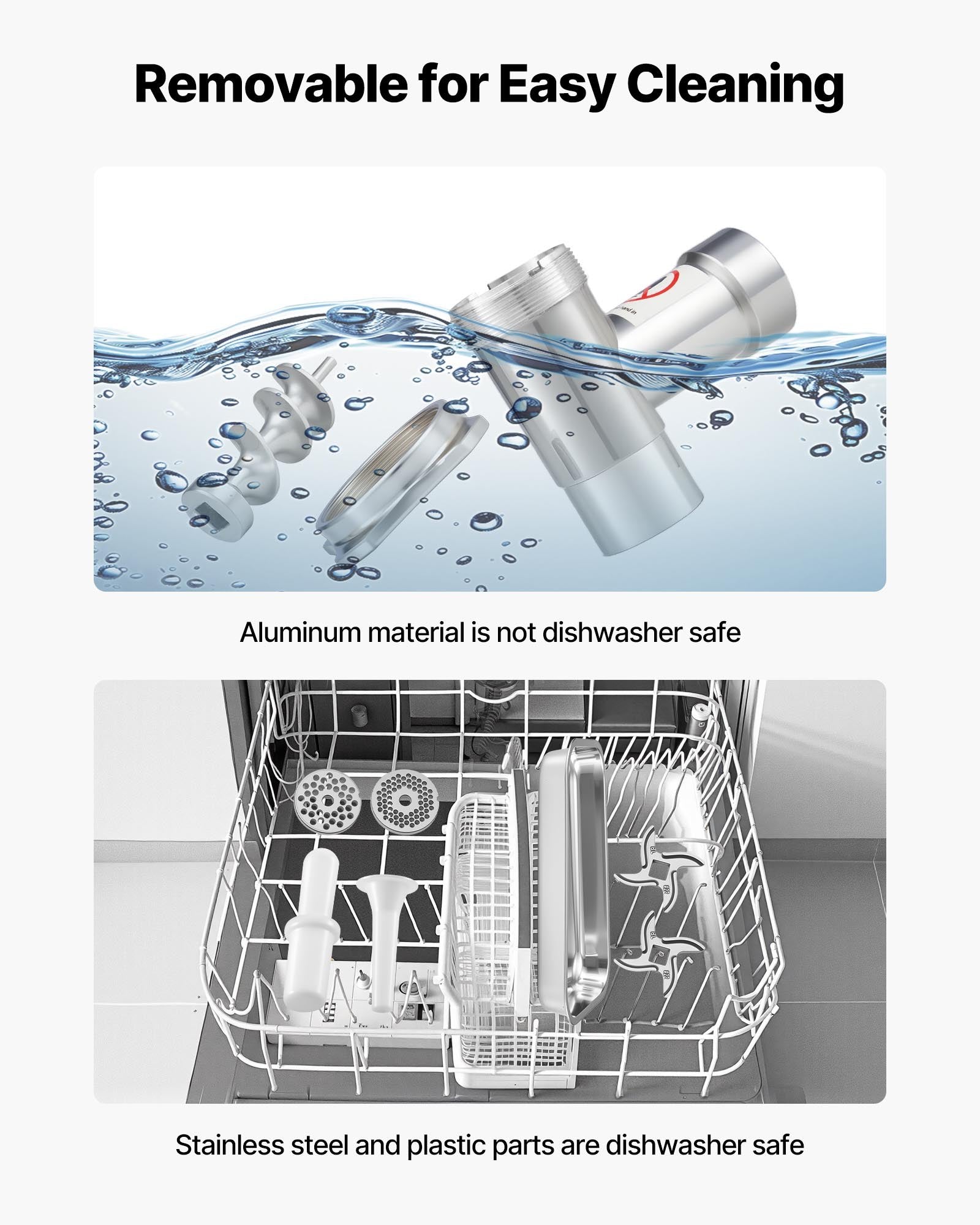 VEVOR Commercial Electric Meat Grinder 9.2 Lbs/Min Sausage Stuffer Maker Kitchen