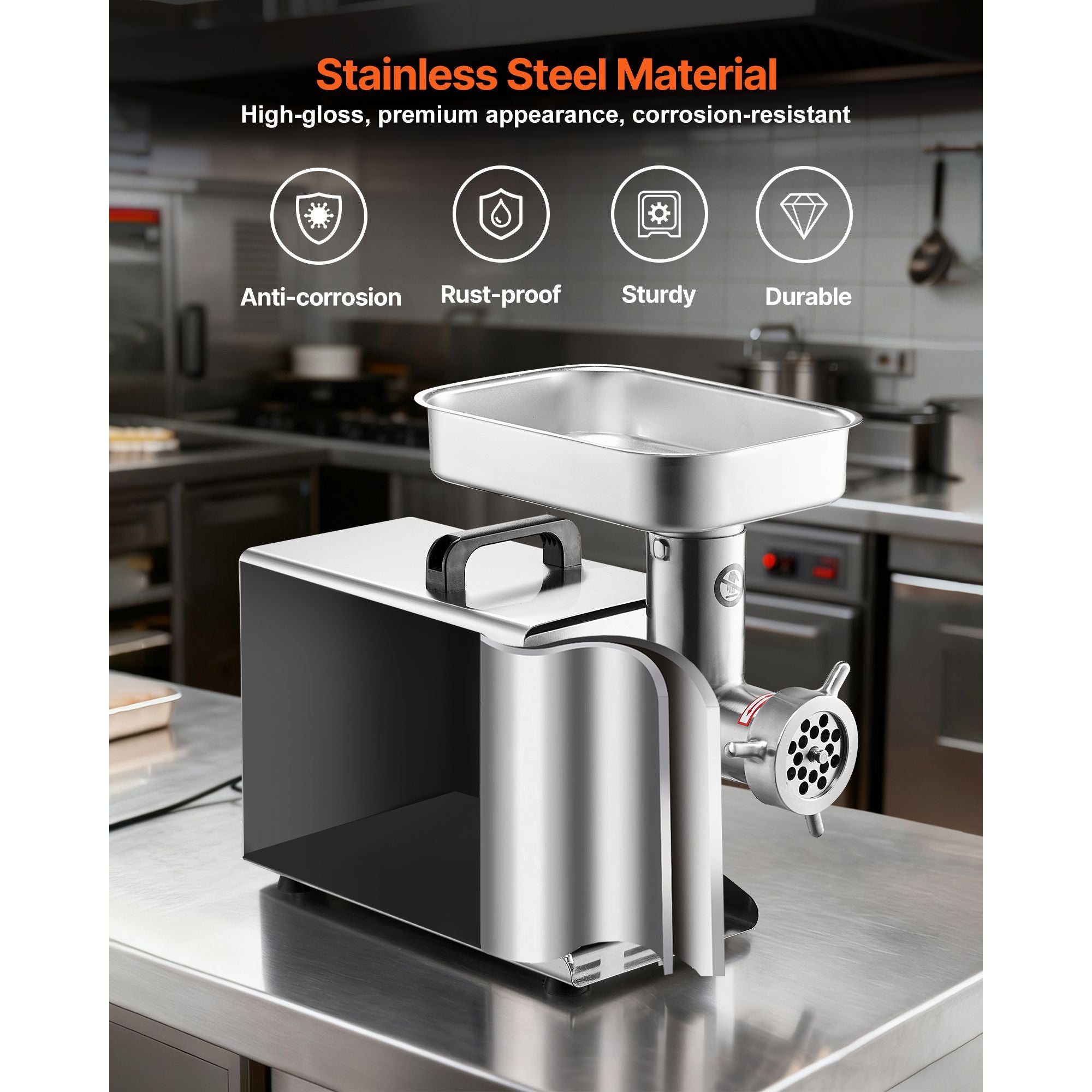 Commercial Electric Meat Grinder 5 Lbs/Min Sausage Stuffer Maker Kitchen
