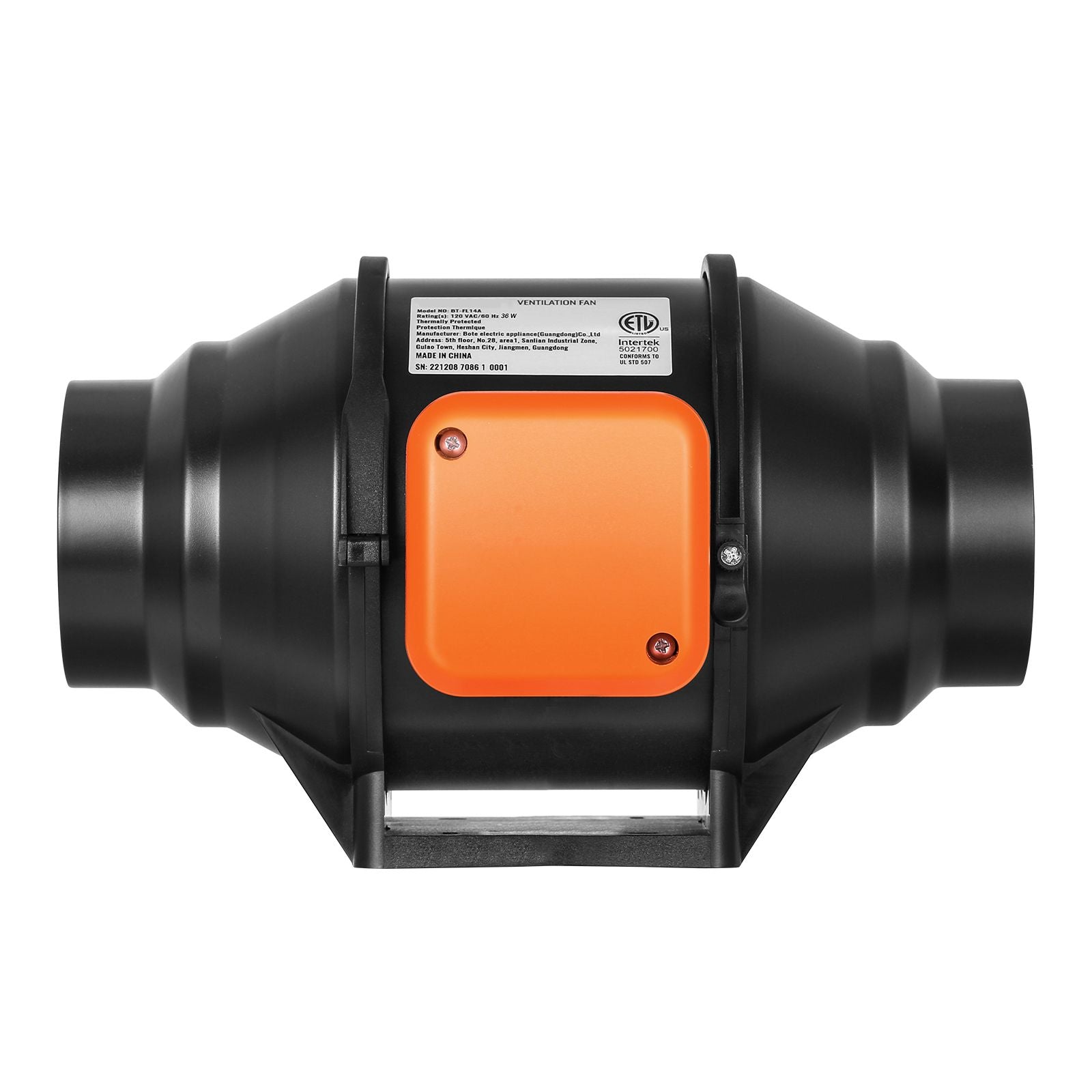 Inline Duct Fan, 102mm 129.7 CFM with Variable Speed Controller, Quiet AC-motor