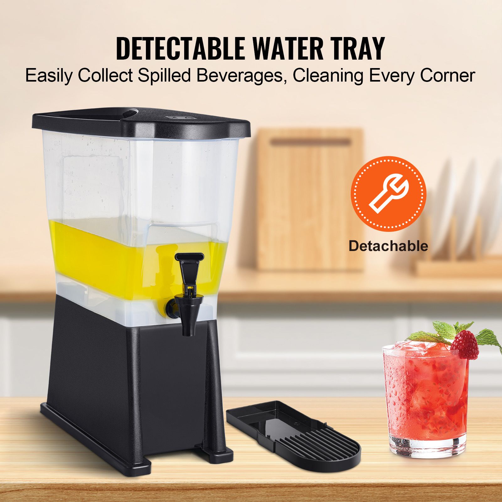 Beverage Dispenser, 3 Gallon Drink Dispenser for Parties, Plastic Juice