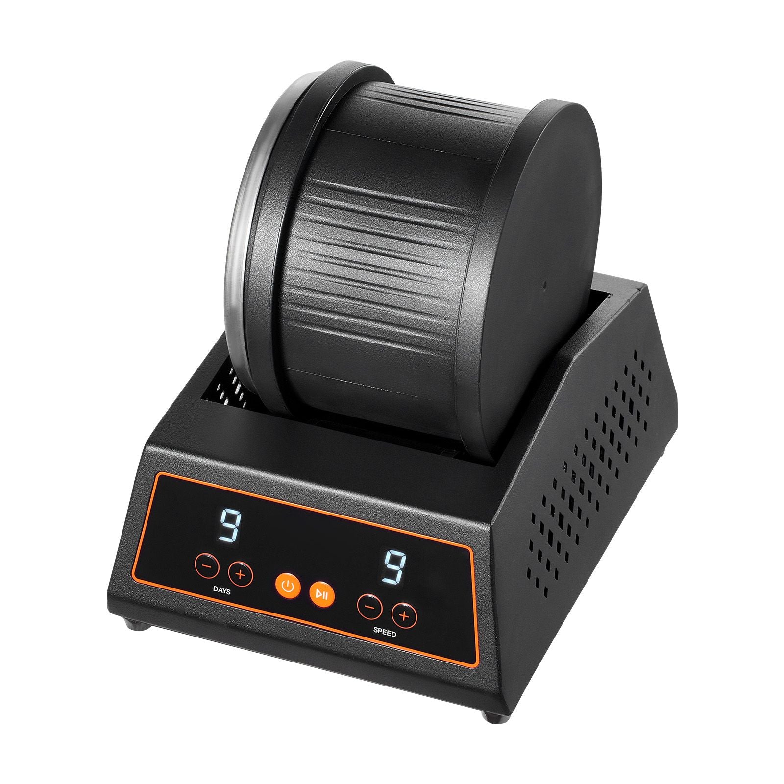 Rock Tumbler Machine 4 lbs Rock Polishing Kit 9 Speed 9-Day Timer Steel