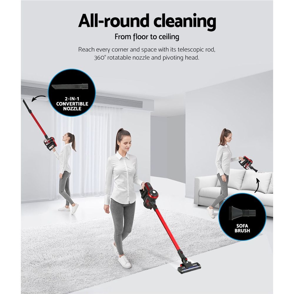 Devanti Stick Vacuum Cleaner Brushless Cordless 250W Free Delivery