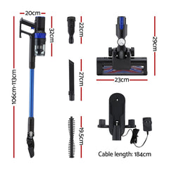 Devanti Stick Vacuum Cleaner Brushless Cordless 350W Free Delivery